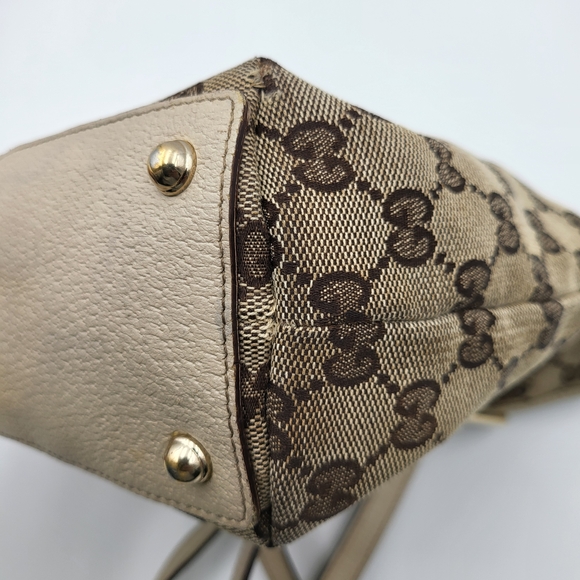 GUCCI PM CANVAS LEATHER TOTE BAG...Authentic w/ COA.... - Picture 14 of 15